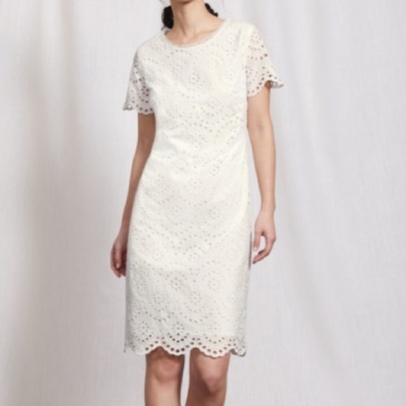 Boden Dresses & Skirts - Boden Isadora Broderie Dress eyelet off white ww285